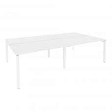 Onix Рабочая станция на П-образном м/к O.MP-D.RS-4.3.8 Белый Бриллиант/Металл Белый 2760*1635*750