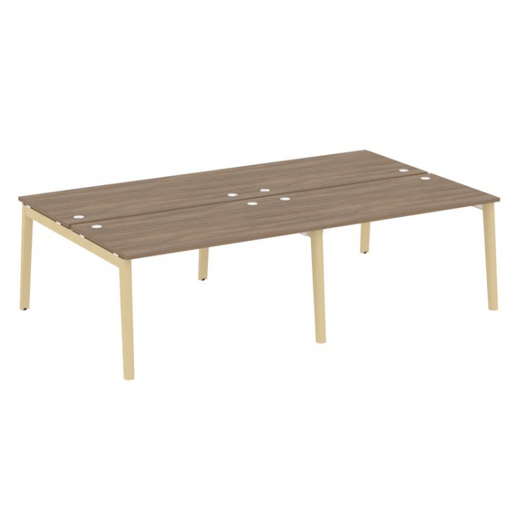 Onix Wood Рабочая станция OW.D.RS-4.3.8 Дуб Аризона/Дуб Светлый/Металл Белый 2760*1635*750