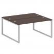 Metal System Рабочая станция на О-образном м/к БО.РАС-СП-2.4 Венге Цаво/Металл Серый 1600*1475*750