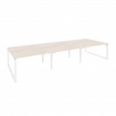 Onix Рабочая станция на О-образном м/к O.MO-D.RS-6.3.7 Денвер Светлый/Металл Белый 4140*1475*750