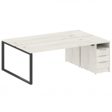 Metal System Рабочая станция с тумбой на О-образном м/к БО.РС-СТП-2.5 Дуб Наварра/Металл Антрацит 22