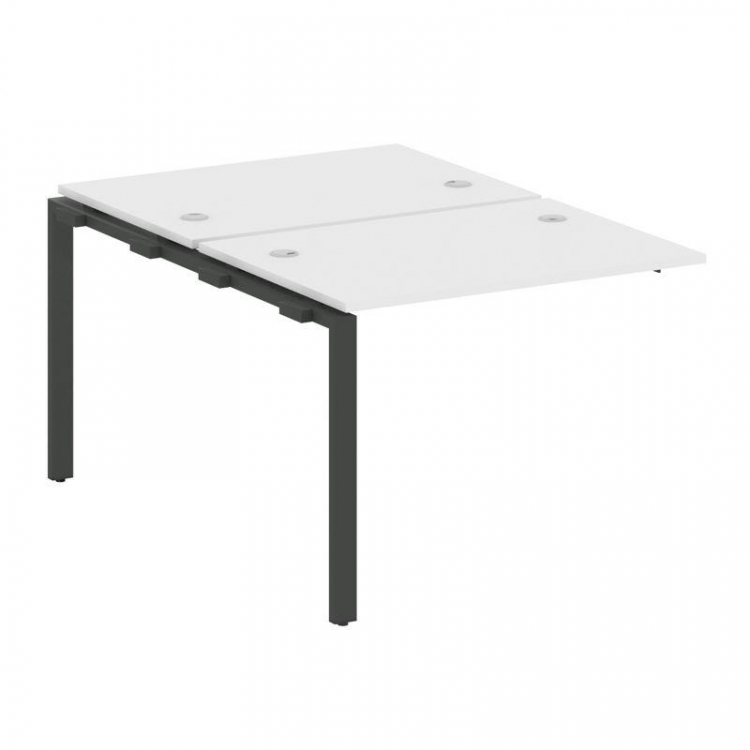 Metal System Проходной элемент рабочей станции на П-образном м/к БП.ПРС-СП-2.1 Белый/Металл Антрацит