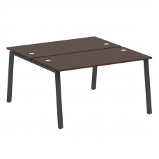 Metal System Рабочая станция на А-образном м/к БА.РАС-СП-2.3 Венге Цаво/Металл Антрацит 1400*1475*75