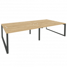 Onix Рабочая станция на О-образном м/к O.MO-D.RS-4.4.8 Тиквуд Светлый/Металл Антрацит 3160*1635*750