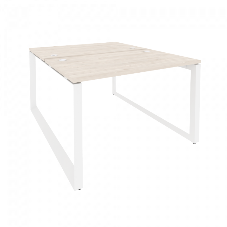 Onix Рабочая станция на О-образном м/к O.MO-D.RS-2.2.7 Денвер Светлый/Металл Белый 1180*1475*750