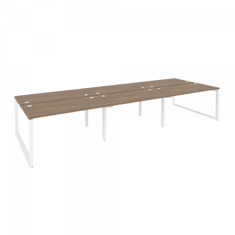 Onix Рабочая станция на О-образном м/к O.MO-D.RS-6.3.7 Дуб Аризона/Металл Белый 4140*1475*750