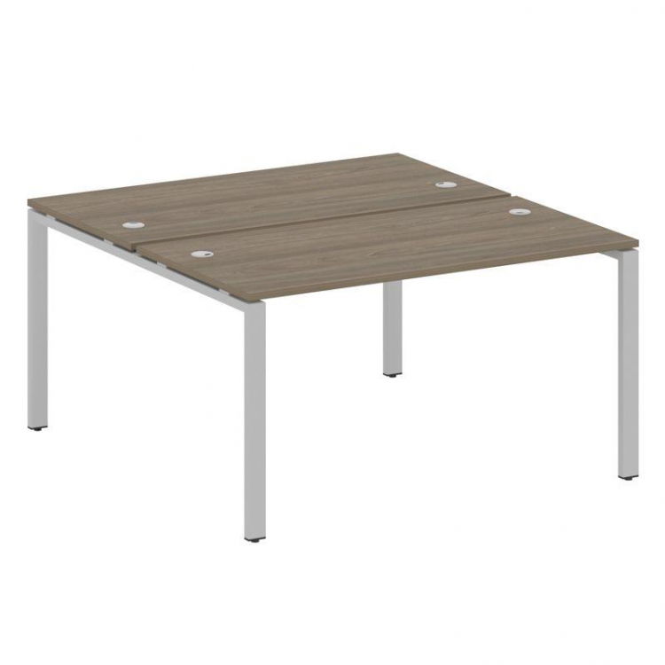 Metal System Рабочая станция на П-образном м/к БП.РАС-СП-2.3 Вяз Благородный/Металл Серый 1400*1475*