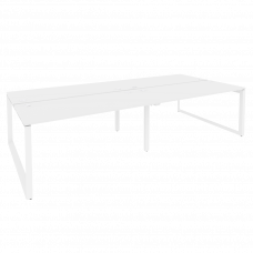 Onix Рабочая станция на О-образном м/к O.MO-D.RS-4.4.7 Белый Бриллиант/Металл Белый 3160*1475*750