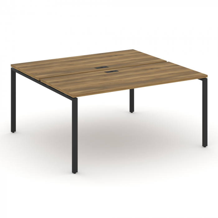 Концепт Рабочая станция на 2 места CN.DRS-004 Сандал Янтарный/Металл Черный 1580*1480*750