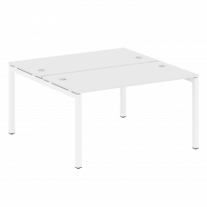 Metal System Quattro Рабочая станция на П-образном м/к 50БП.РАС-СП-2.3 Белый/Металл Белый 1400*1475*