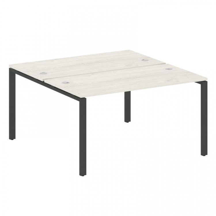 Metal System Рабочая станция на П-образном м/к БП.РАС-СП-2.3 Дуб Наварра/Металл Антрацит 1400*1475*7