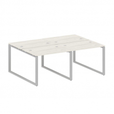 Metal System Рабочая станция на 4 места на О-образном м/к БО.СМ-4.1 Дуб Наварра/Металл Серый 2000*14