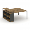 Concept Рабочая станция с опорным стеллажом с верх. горизонтом CN.DRS-208 Сандал Янтарный/Антрацит/