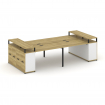Concept Рабочая станция с опорными распаш. шкафами с верх. горизонтами CN.DRS-266 B Дуб Винченцо/Бе