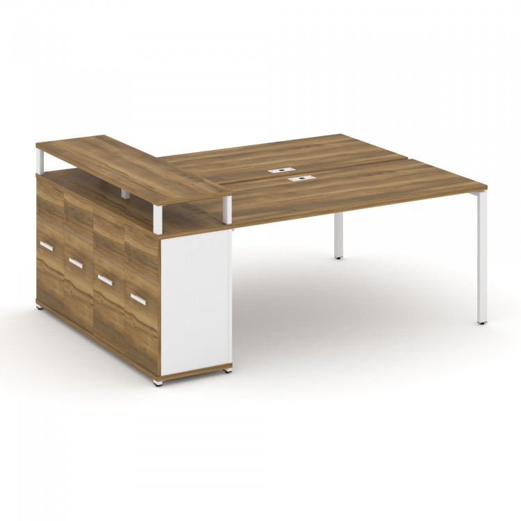 Concept Рабочая станция с опорным распаш. шкафом с верх. горизонтом CN.DRS-224 W Сандал Янтарный/Бе