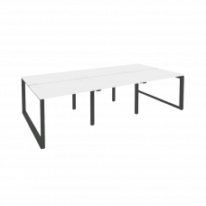 Onix Рабочая станция на О-образном м/к O.MO-D.RS-6.1.7 Белый Бриллиант/Металл Антрацит 2940*1475*750