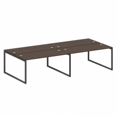 Metal System Quattro Рабочая станция на 4 места на О-образном м/к 40БО.СМ-4.4 Венге Цаво/Металл Антр