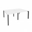 Onix Рабочая станция на П-образном м/к O.MP-D.RS-4.1.7 Белый Бриллиант/Металл Антрацит 1960*1475*750