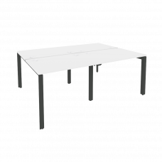 Onix Рабочая станция на П-образном м/к O.MP-D.RS-4.1.7 Белый Бриллиант/Металл Антрацит 1960*1475*750