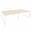 Onix Рабочая станция на О-образном м/к O.MO-D.RS-4.3.8 Денвер Светлый/Металл Белый 2760*1635*750
