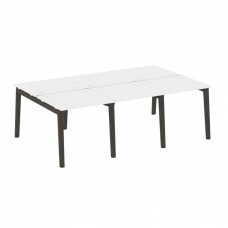 Onix Wood Рабочая станция OW.D.RS-6.0.7 Белый Бриллиант/Дуб Темный/Металл Антрацит 2340*1475*750