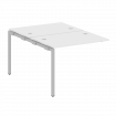 Metal System Quattro Проходной элемент рабочей станции на П-образном м/к 40БП.ПРС-СП-2.1 Белый/Метал