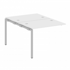 Metal System Quattro Проходной элемент рабочей станции на П-образном м/к 40БП.ПРС-СП-2.1 Белый/Метал