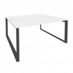 Onix Рабочая станция на О-образном м/к O.MO-D.RS-2.4.7 Белый Бриллиант/Металл Антрацит 1580*1475*750