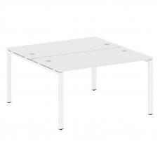 Metal System Рабочая станция на П-образном м/к БП.РАС-СП-2.3 Белый/Металл Белый 1400*1475*750