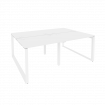 Onix Рабочая станция на О-образном м/к O.MO-D.RS-4.1.7 Белый Бриллиант/Металл Белый 1960*1475*750