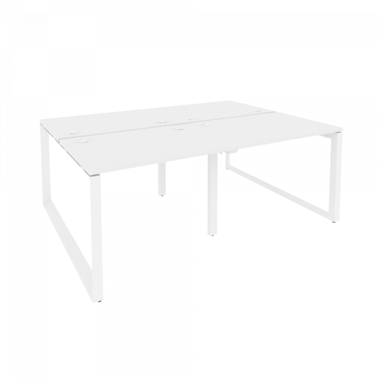 Onix Рабочая станция на О-образном м/к O.MO-D.RS-4.1.7 Белый Бриллиант/Металл Белый 1960*1475*750