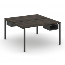 Concept Рабочая станция 2 сторонняя с подвесными тумбами на 2 места CN.DRS-102 Дуб Мали/Антрацит/Мет