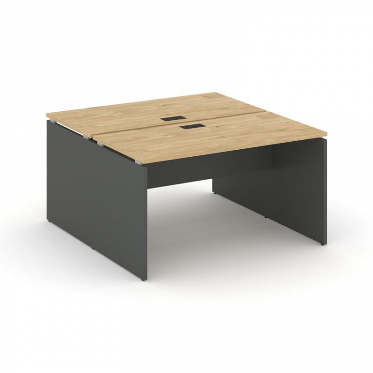 Style Project Рабочая станция 2-х сторон. SN-D.DRS-011 Тиквуд Светлый/Антрацит/Черная Заглушка 980*1