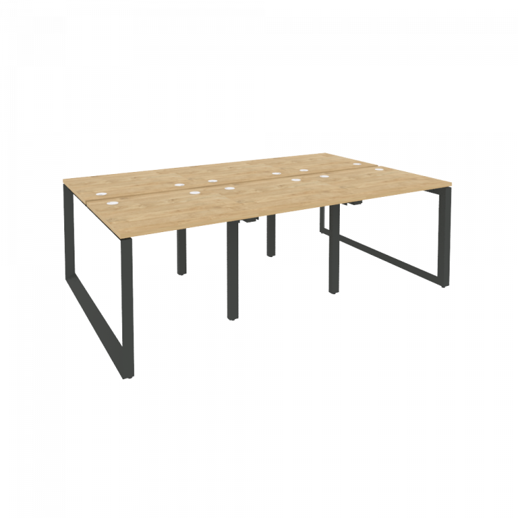 Onix Рабочая станция на О-образном м/к O.MO-D.RS-6.0.7 Тиквуд Светлый/Металл Антрацит 2340*1475*750