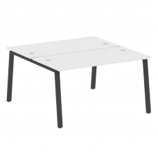 Metal System Рабочая станция на А-образном м/к БА.РАС-СП-2.3 Белый/Металл Антрацит 1400*1475*750