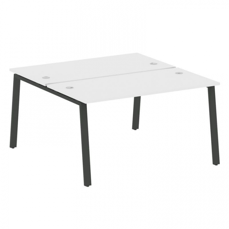 Metal System Рабочая станция на А-образном м/к БА.РАС-СП-2.3 Белый/Металл Антрацит 1400*1475*750