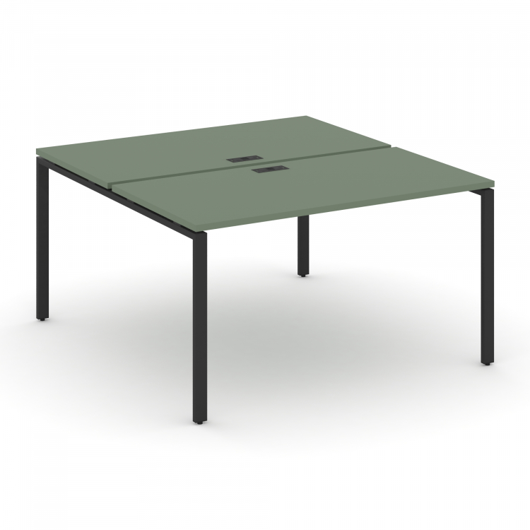 Concept Рабочая станция на 2 места CN.DRS-003 Кобо/Металл Черный 1380*1480*750