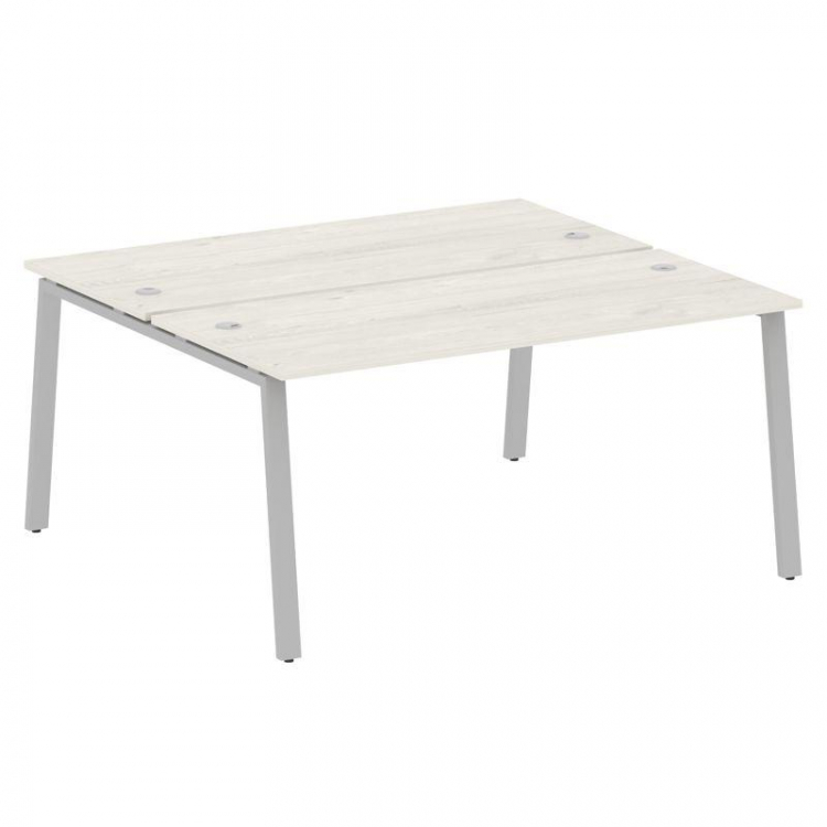 Metal System Рабочая станция на А-образном м/к БА.РАС-СП-2.4 Дуб Наварра/Металл Серый 1600*1475*750