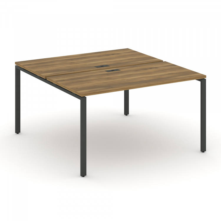 Concept Рабочая станция на 2 места CN.DRS-002 Сандал Янтарный/Металл Антрацит 1180*1480*750