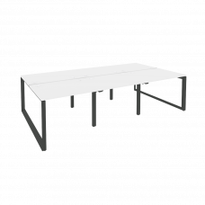 Onix Рабочая станция на О-образном м/к O.MO-D.RS-6.1.8 Белый Бриллиант/Металл Антрацит 2940*1635*750