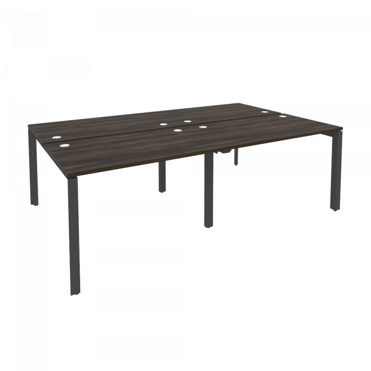 Onix Рабочая станция на П-образном м/к O.MP-D.RS-4.2.7 Дуб Мали/Металл Антрацит 2360*1475*750