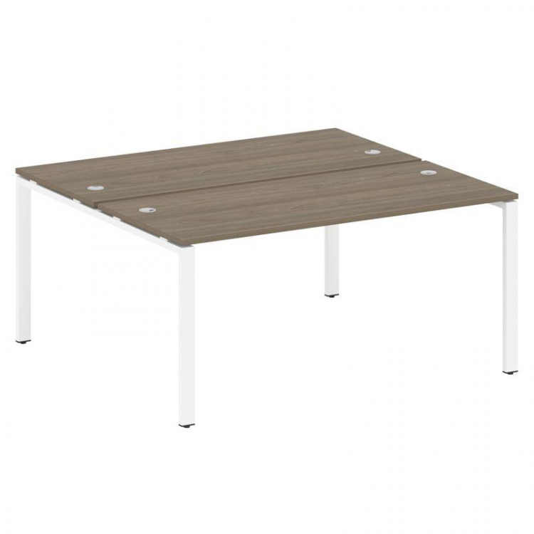 Metal System Рабочая станция на П-образном м/к БП.РАС-СП-2.4 Вяз Благородный/Металл Белый 1600*1475*