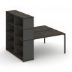 Concept Рабочая станция с опорным стеллажом с надставкой выс. CN.DRS-213 Дуб Мали/Антрацит/Металл Ан