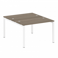 Metal System Quattro Рабочая станция на П-образном м/к 50БП.РАС-СП-2.2 Вяз Благородный/Металл Белый