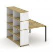 Concept Рабочая станция с опорным стеллажом с надставкой выс. CN.DRS-213 Дуб Винченцо/Белый Бриллиан