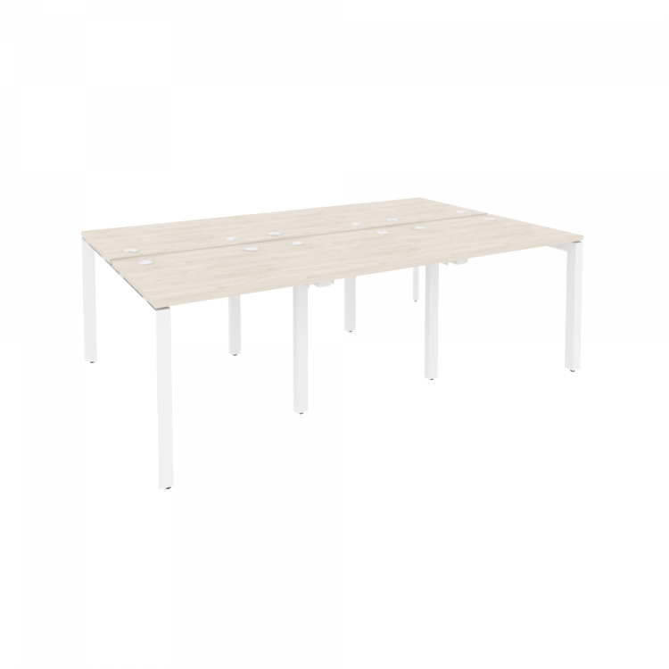 Onix Рабочая станция на П-образном м/к O.MP-D.RS-6.0.7 Денвер Светлый/Металл Белый 2340*1475*750