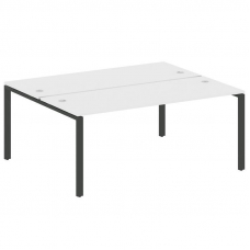 Metal System Рабочая станция на П-образном м/к БП.РАС-СП-2.5 Белый/Металл Антрацит 1800*1475*750