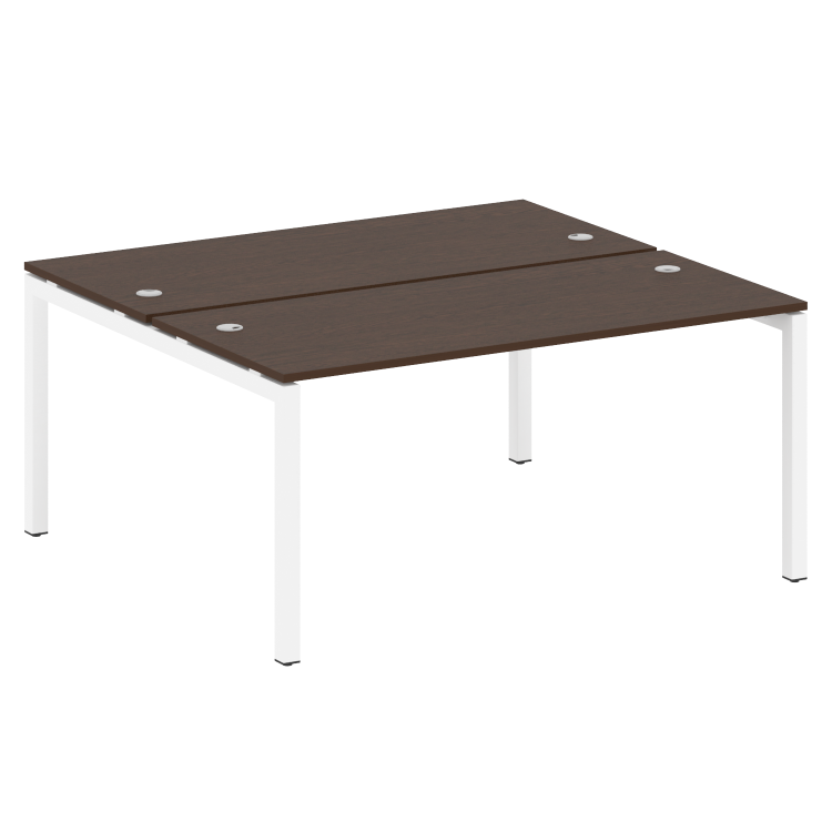 Metal System Quattro Рабочая станция на П-образном м/к 50БП.РАС-СП-2.4 Венге Цаво/Металл Белый 1600*