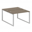 Metal System Рабочая станция на О-образном м/к БО.РАС-СП-2.2 Вяз Благородный/Металл Серый 1200*1475*