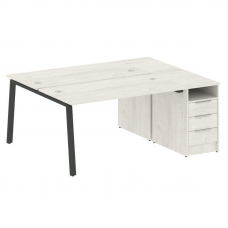 Metal System Рабочая станция с тумбой на А-образном м/к БА.РС-СТП-2.3 Дуб Наварра/Металл Антрацит 18